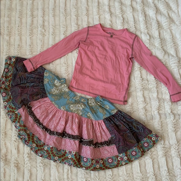 Matilda Jane Youth 2 Piece Shirt and Skirt Set ๐ธ Size 6 - Picture 1 of 9